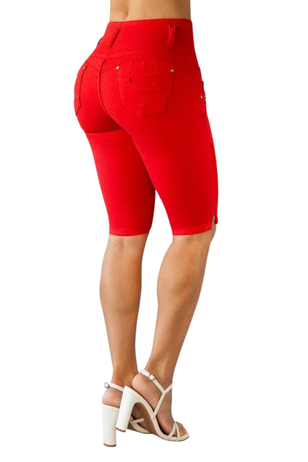 High-Waisted Bermuda Shorts - TK0401