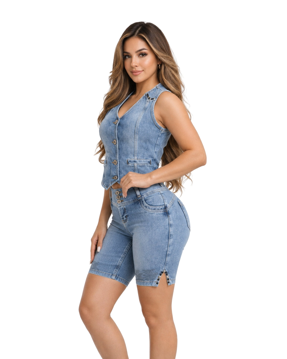 Denim Lifting Set – High Quality and Full Elasticity - S1022 LIGH BLUE