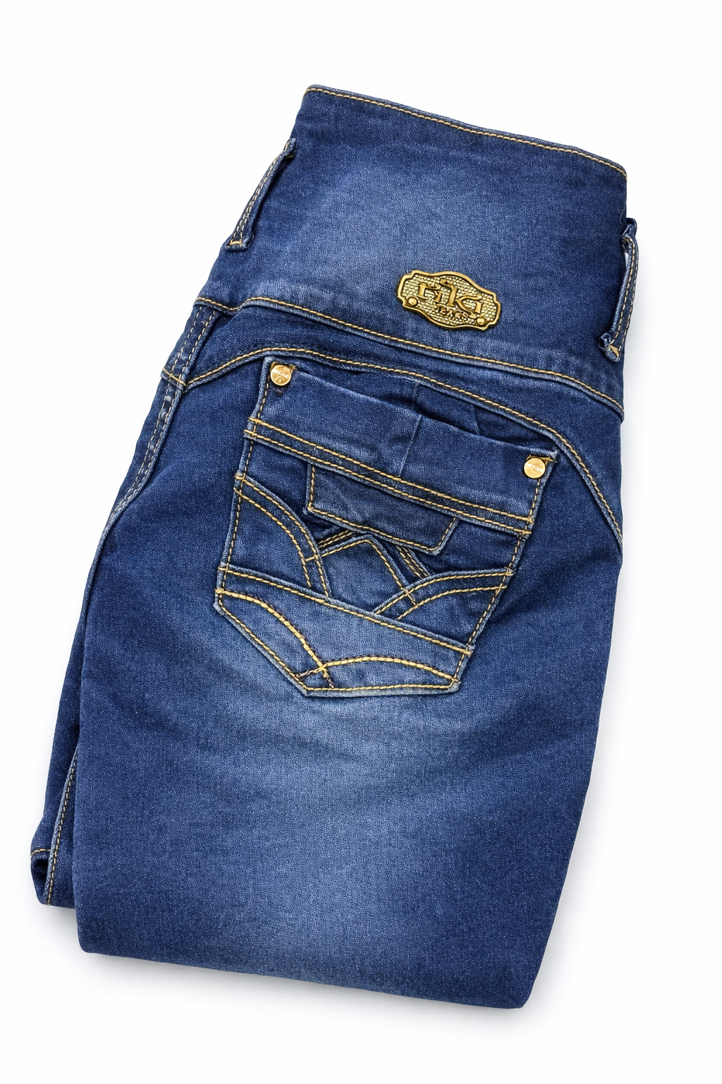 BUTT LIFTING JEANS DISTRESSED BLUE TK440