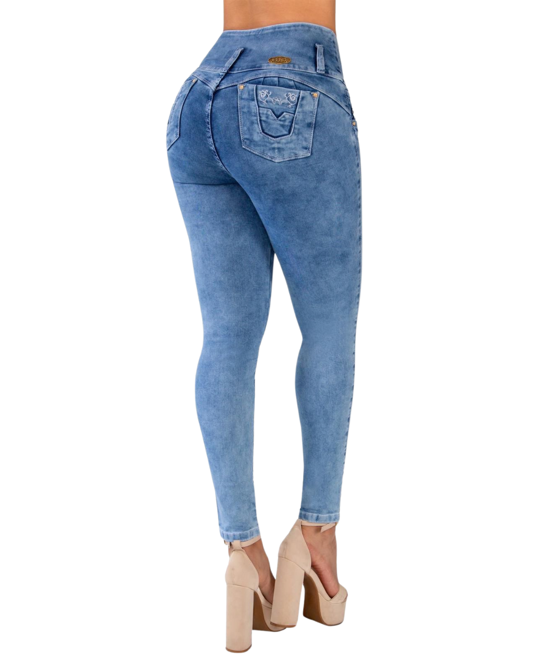 BUTT LIFTING JEANS BLUE WASHED TK543