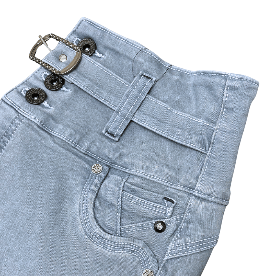 BUTT LIFTING JEANS GRAY BLUE TK431