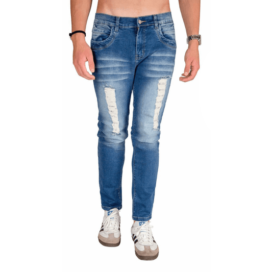 MEN’S JEANS RIPPED WASHED BLUE TK039