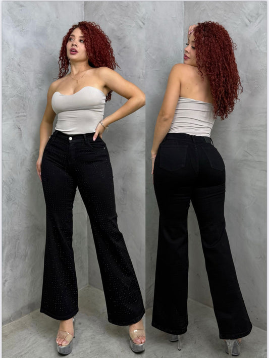 HIGH WAISTED WIDE-LEG PALAZZO JEAN - EVA