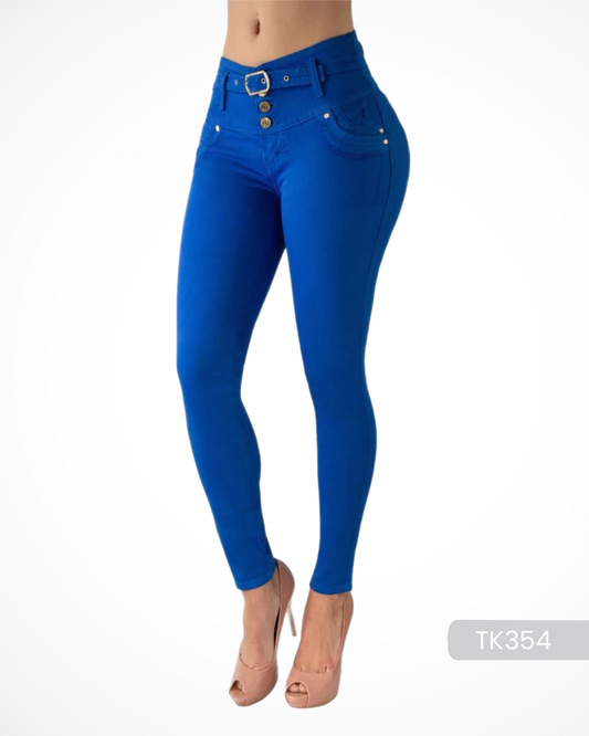 BUTT LIFTING JEANS ROYAL BLUE TK354